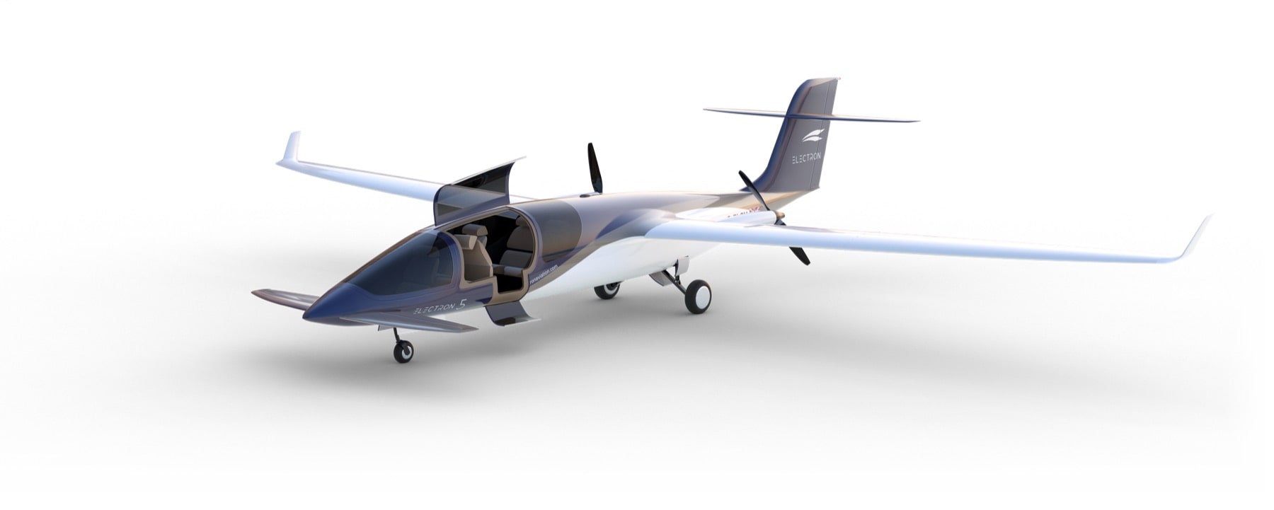 A mock-up of the Electron 5 eCTOL  Electric Aircraft